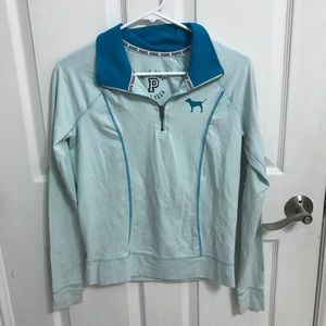 blue yoga quarter zip sweatshirt; vs pink yoga